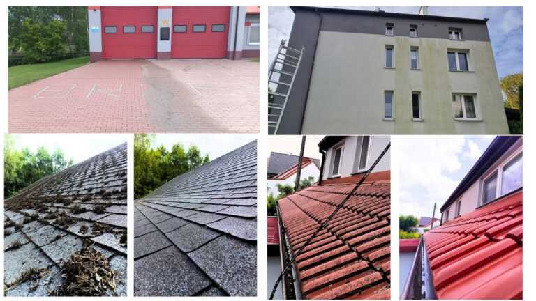 umyta kostka, elewacja i dach